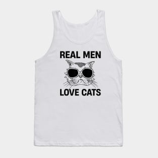 Chemise Real Men Love Cats Chemise Cat Dad Tank Top